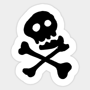 Jolly Roger Skull and Crossbones Tattoo from Anjos arm during the OP opening sequence Sticker